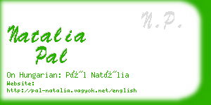 natalia pal business card